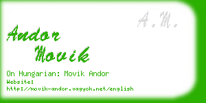 andor movik business card